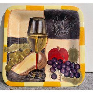 Certified International Pinot Grigio 11 x11  Plate  Designed By Geoffrey Allen